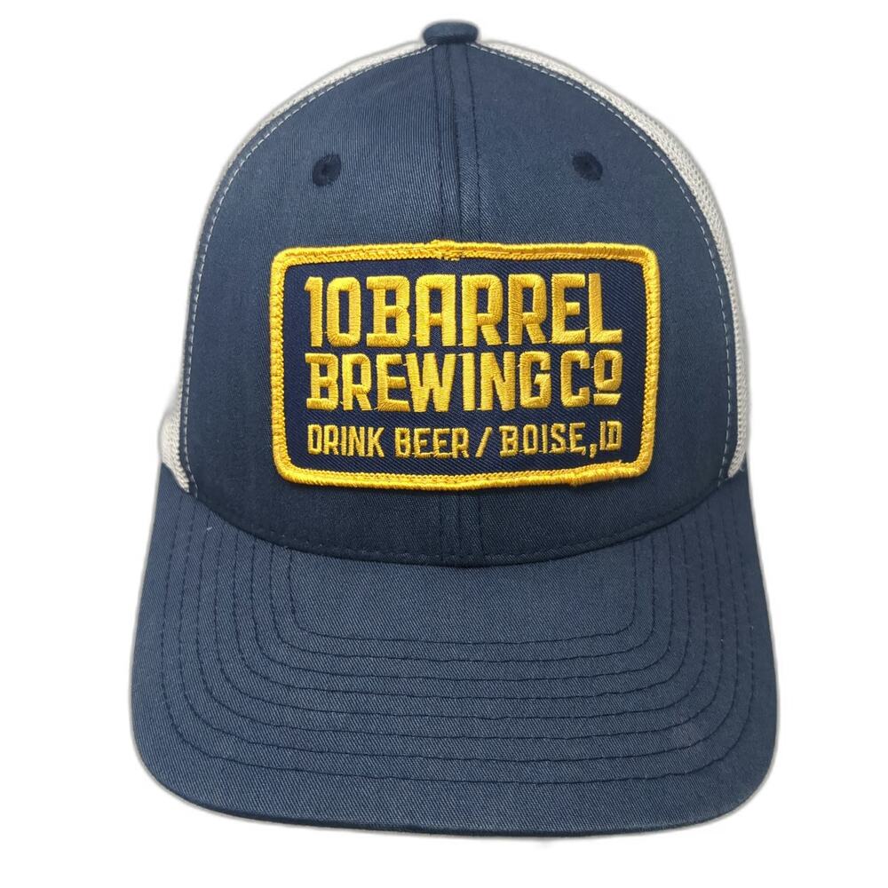 Yupoong Trucker Hat Blue One Size 10 Barrel Brewing Co Boise ID Mesh Snapback